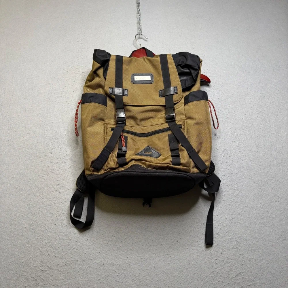 Gobi Rucksack Backpack Unisex Large Tan Black Rugged Outdoor Hiking Bag